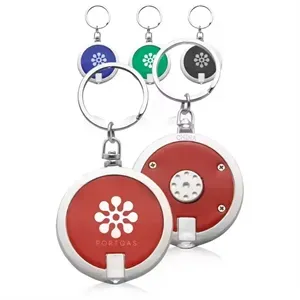Round LED Light with Key Ring - Full Color Print