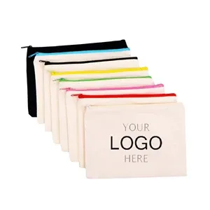 Zipper canvas makeup stationery bag